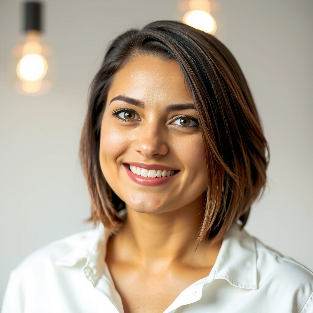 Retrato profesional de una nutricionista sonriendo